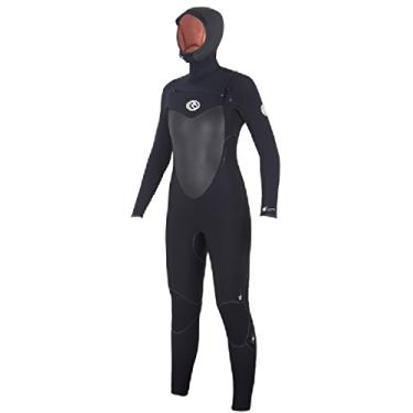 Imagem de Rip Curl WMNS F Bomb Hood 54 C Roupa de mergulho com zíper, tamanho 4, preto