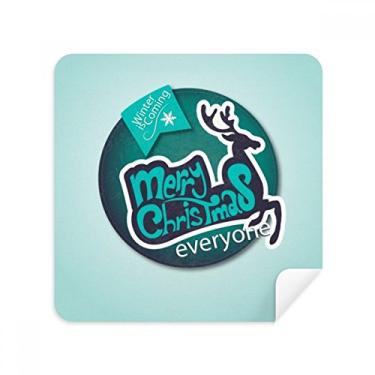 Imagem de Óculos de ilustração de rena azul Feliz Natal pano pano pano pano pano pano pano pano pano pano pano embalagem com 2