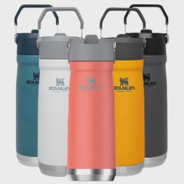 Copo Garrafa Stanley Tumbler Flip Polar c/ Canudo 887 ml - Garrafa