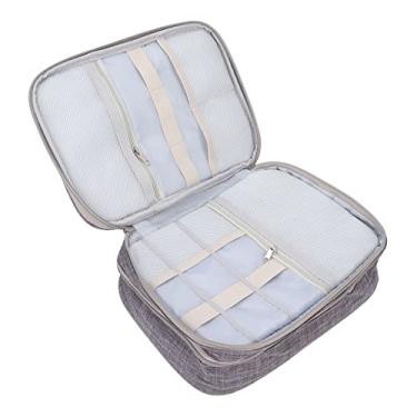 Imagem de Bolsa de armazenamento de cosméticos, bolsa de higiene pessoal com zíper enorme portátil multifuncional para viagem