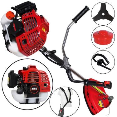 Imagem de Roçadeira Profissional Lateral Kawashima KW52L á Gasolina Ideal Para Uso Doméstico ou Para Serviços Mais Pesados