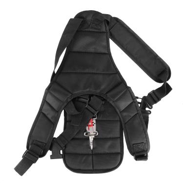 Imagem de Alça de nylon para aparador,alça de arreio para aparador de grama, alça de ombro fácil de soltar de 53 cm, alça confortável de ombro duplo para jardim (preta), cinta de nylon para aparador, alça para aparador de grama, comedor de ervas daninhas