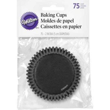 Imagem de Baking Cups Standard Size Solid Black 75 Ct