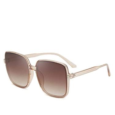 Imagem de Fashion Oversized Square Sunglasses Women Luxury Designer Vintage Gradient Sun Glasses UV400 Classic Big Frame Eyewear For Lady,C6,china