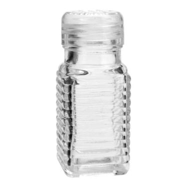 Imagem de Pote p/ temperos de vidro transparente c/tampa branca 80ml