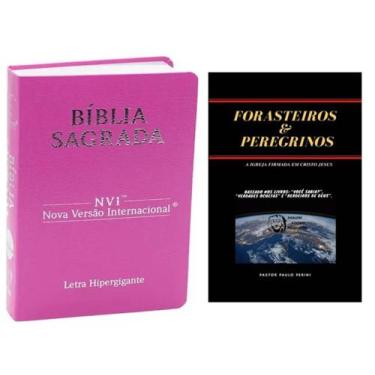 Imagem de Bíblia Sagrada Versão Nvi Rosa Lt Hiper Gigante + Livro De Estudo Bíbl