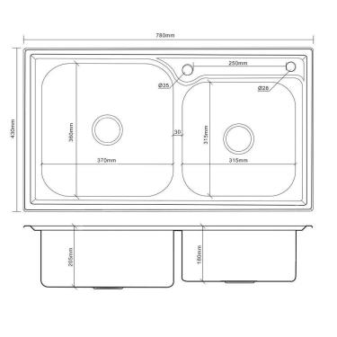 Imagem de Cuba Dupla Cozinha Gourmet Inox Luxo Com Acessórios Brinovar