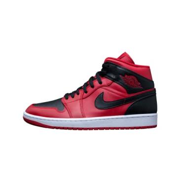 Imagem de Nike Tênis masculino Air Jordan 1 Mid, Vermelho, 41