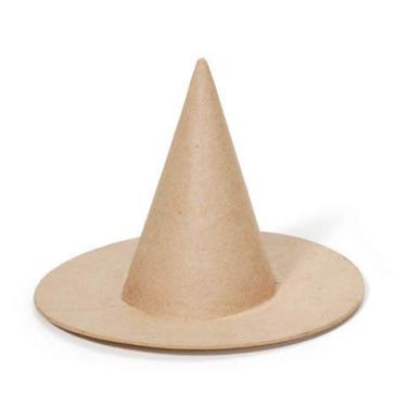 Imagem de Darice 3102-675 Small Paper Mache Witch Hat For Crafts, 7 X 6", Natural