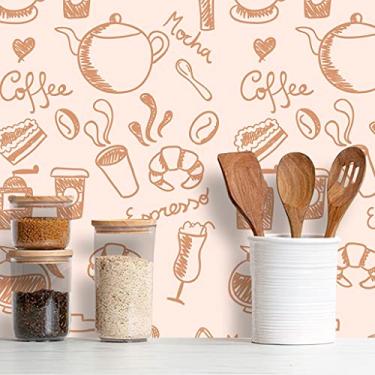 Imagem de Papel de Parede Adesivo Cozinha Café Diversos Modelos Rolo 3m Cozinha Café:CS134