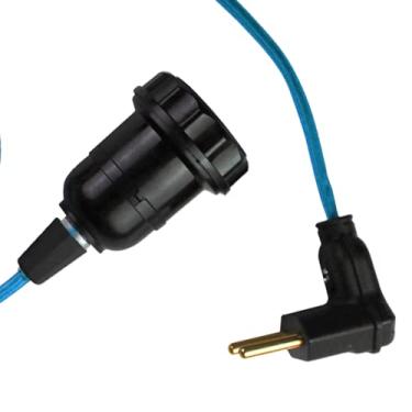 Imagem de Pendente de Tomada 3 M Interruptor E Bocal E-27 Cristal Azul