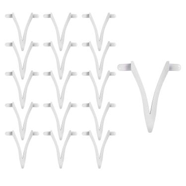 Imagem de Clipes de borboleta Funmit Pool Netr CLPW-002 em V, branco, pequeno substituto para escova de spa de piscina, ancinho de folhas, skimmer, cabeça a vácuo (pacote com 24)