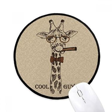 Imagem de Tapete de mouse marrom com desenho de girafa para computador