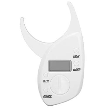 Imagem de Medidor de gordura com visor digital eletrônico, medidor de gordura, clipe de gordura corporal, medidor de espessura de dobra da pele, clipe de sebo, taxa de gordura corporal (branco)