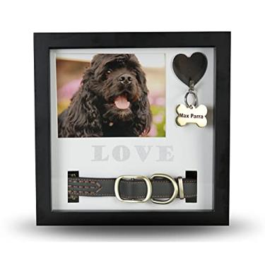Imagem de Porta-retrato memorial para animais de estimação – Presente memorial para cachorro com suporte para colar e gancho de coração – Forever In Memory, moldura de lembrança – Mostre a simpatia pelo seu animal de estimação – Bônus – Dois foscos para escolher!