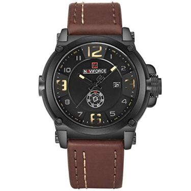 Imagem de Relógio Masculino Naviforce NF9099 Esportivo - Marrom Preto