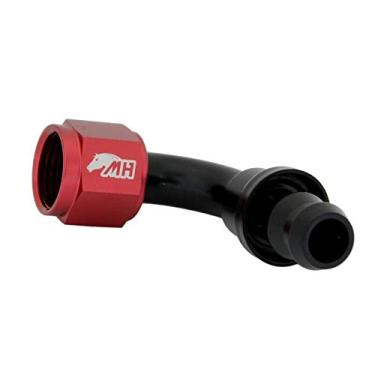 Imagem de Conexão 1/2" / 8AN Curva 90° graus para Mangueira Comum - Original (Preta e Vermelha)