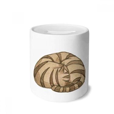 Imagem de DIYthinker Miaoji Caixa de Dinheiro com Pintura Aquarela Gato Dragão-Li Caixa de Cerâmica Porta-Moedas Presente