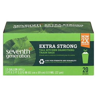 Imagem de Seventh Generation, Sacos de lixo para cozinha com cordão, 45 ml, 20 unidades