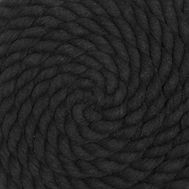 Imagem de Corda de algodão trançado natural West Coast Paracord – Corda artesanal – Corda tripla super macia e forte para esportes, decoração, artesanato, macramê, uso interno (2,5 cm x 4,5 m, preta)