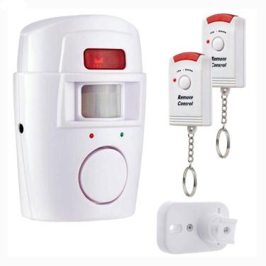 Imagem de Alarme Sem Fio 2 Controles Sirene Sensor Movimento Presença