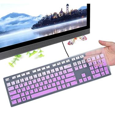 Imagem de Capa de teclado para teclado sem fio Dell KM636 e teclado com fio Dell KB216, Ombre Purple