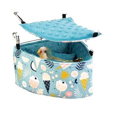 Imagem de Papagaio calopsita casa quente cama de ninho de pássaro rede suspensa pássaros cama de dormir papagaio esconderijo cama lã lavável para papagaio periquito calopsitas periquitos periqu