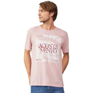 Imagem de Camiseta Acostamento Estampada In23 Rosa Masculino