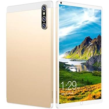 Imagem de Tablet Android 10.0 De 8 Polegadas, 12 GB De RAM + 512 GB De Armazenamento, Laptop De Quatro Núcleos Com Câmera Dupla, Tela HD De 1280 X 200, Wi-Fi Bluetooth, Bateria Grande De 4000 MAh,Dourado,Hi