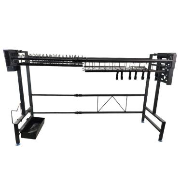 Imagem de Cozinha Modular Escorredor Organizador Suspenso Ajustavel Bancada Pia Louça Copo Prato Utensilios Gancho Prateleira Resistente Duravel