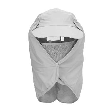 Imagem de Chapéu Protetor Solar Ao Ar Livre, Chapéu Protetor Solar Ventilado para Esportes (Cinza claro)