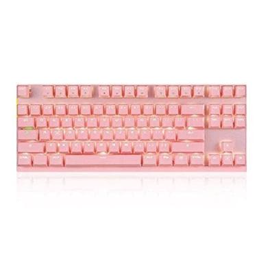 Imagem de Teclado Mecânico Motospeed GK82 Bluetooth Gamer Rosa Switch Outemu Vermelho Led Branco