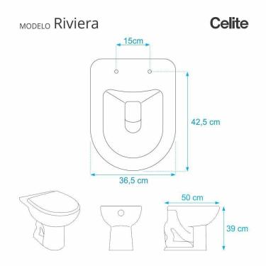 Imagem de Assento Sanitario Poliester Decorado Borboleta Riviera Preto para vaso Celite