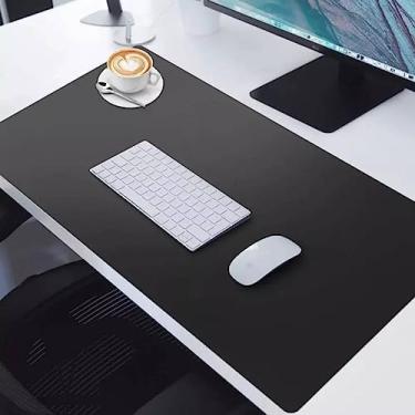 Imagem de Mouse Pad Grande 120x60cm Desk Pad Gamer Retangular Tapete De Mesa Profissional Escritório Office Design Slim Apoio Mouse Antiderrapante Fácil Deslize (PRETO)