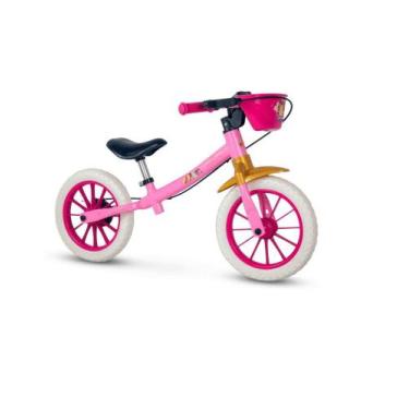 Imagem de Bicicleta Infantil Balance Com Cesta Aro 12 Princesas Nathor