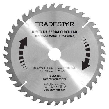 Imagem de Disco Lamina Serra Circular P/ Madeira 110x20mm Makita 40 Dentes