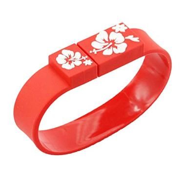 Imagem de Pulseira vermelha de 128 GB PenDrive USB Flash Drive USB 2.0 Memória USB Drive USB Flash Disk Memory Stick Thumb Drive USB Disk