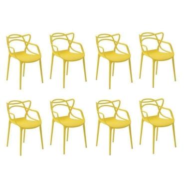 Imagem de Conjunto 8 Cadeiras Allegra Pp Amarelo