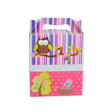 Imagem de Caixa Para Presente Estampa Corujinha Tam. M - 25 Unidades