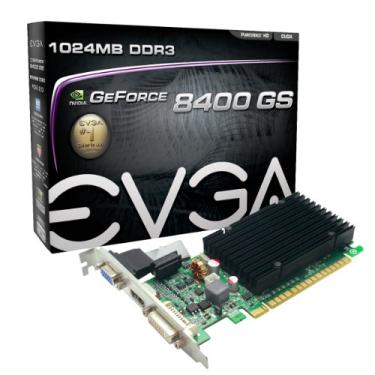 Imagem de EVGA Placa de vídeo GeForce 8400 GS Passive 1024 MB DDR3 PCI Express 2.0 DVI/HDMI/VGA, 01G-P3-1303-KR