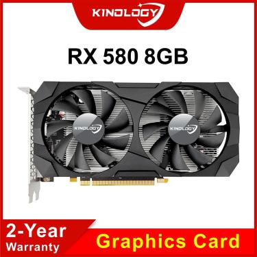 Imagem de Kinology-Placa de vídeo gráfica RX 580  8G  256Bit  2048SP  GDDR5  AMD  Gamer  RX580  Radeon  8GB