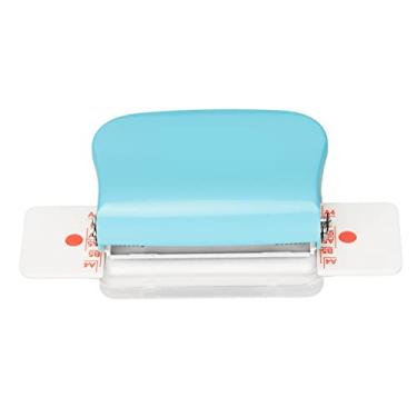Imagem de Máquina De Encadernação Manual Multiuso, Design Eficiente De Perfuração De 6 Furos Para Uso Doméstico E No Escritório(Azul claro)
