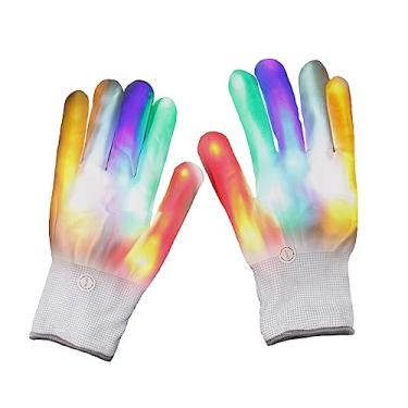 Imagem de Luvas coloridas iluminadas para crianças, meninos, meninas, led, luvas de dedos piscantes para o natal, dia das bruxas, brinquedos legais, presentes, lembrancinhas de festa