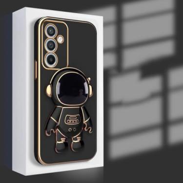 Imagem de Capa de suporte de telefone revestida de astronauta para Samsung Galaxy A14 A24 A34 A54 A74 A04 A04E F13 M13 4G 5G Capa de silicone, preta, para M13 4G