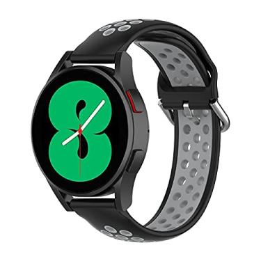 Imagem de Hoopyeecase Esporte pulseira de relógio para Samsung Galaxy Watch 4 40mm/44mm pulseira, Galaxy Watch 3 41mm /Galaxy Watch 4 Classic 42mm/46mm, 20mm Suave Silicone Substituição pulseira de relógio