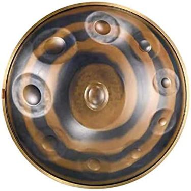 Imagem de Tambor Handpan 22 polegadas 9 notas /10 notas D Tambor de língua de aço menor Tambor de mão Instrumento de percussão de tambor etéreo com suporte de bateria, baquetas, bolsa de tambor para