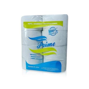 Imagem de Fardo Papel Higiênico Prime 8 Rolão Branco Institucional