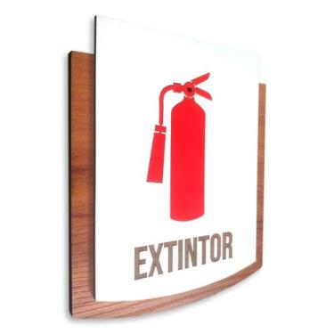 Imagem de Placa De Sinalização  Extintor - Mdf 15X13cm - Victare