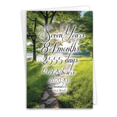 Imagem de NobleWorks, Cartão comemorativo de 7ª recuperação com envelope de 12,7 x 18 cm (1 cartão) Contagem de tempo de 7 anos C10818AAG