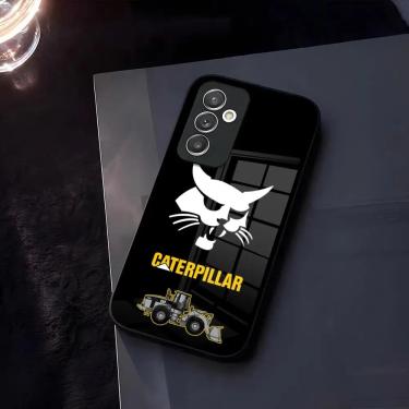 Imagem de Caterpillar Dozer Logo Phone Case  tampa traseira de vidro para Samsung S23  S22  S30  S21  S20  S9